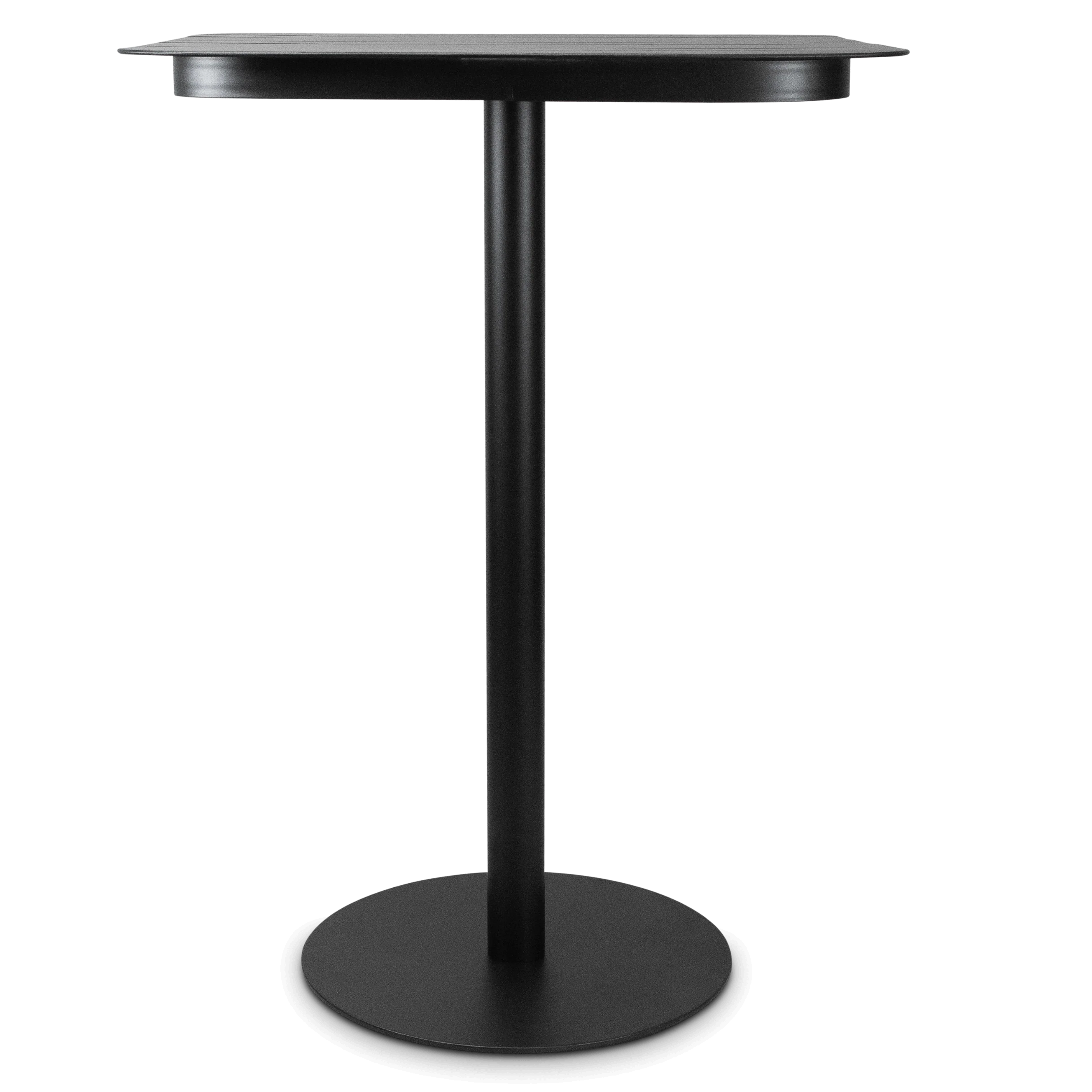 Cafe Square Bar Table in Gunmetal Grey