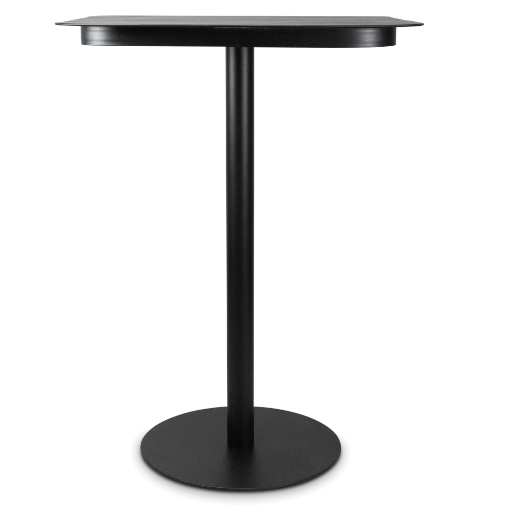 Cafe Square Bar Table in Gunmetal Grey