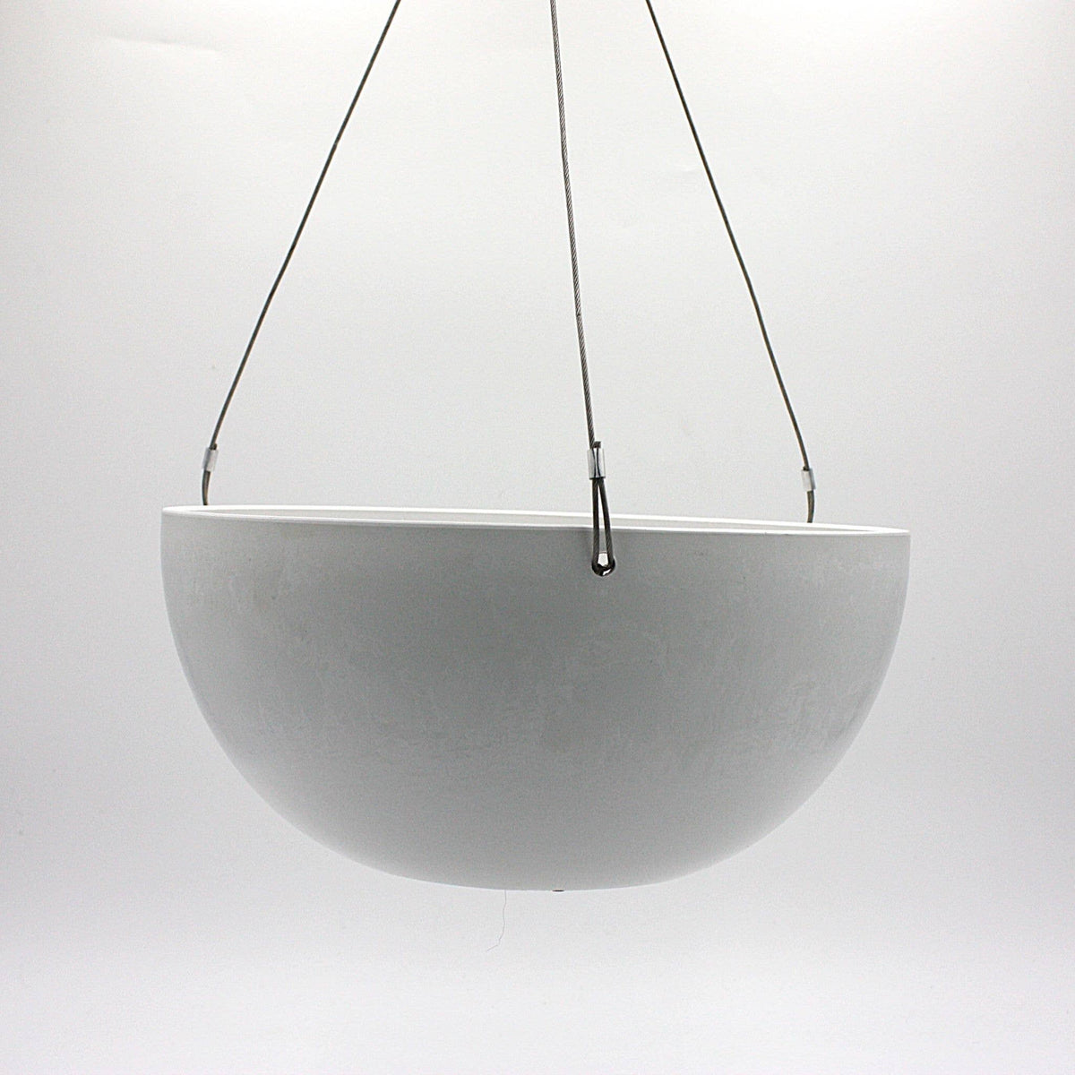 Charlotte Round Hanging Pot White Stone