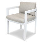 Escape Dining Chair in White Aluminium