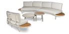 Evolve Curved Lounge 2 & 4 Seater with Coffee and Side Table Set
