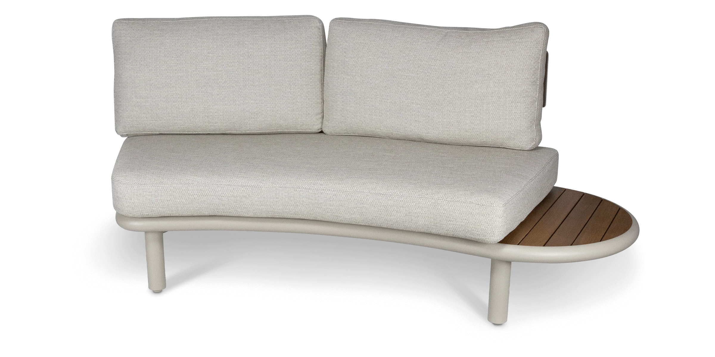 Evolve Curved Lounge 2 & 4 Seater with Coffee and Side Table Set