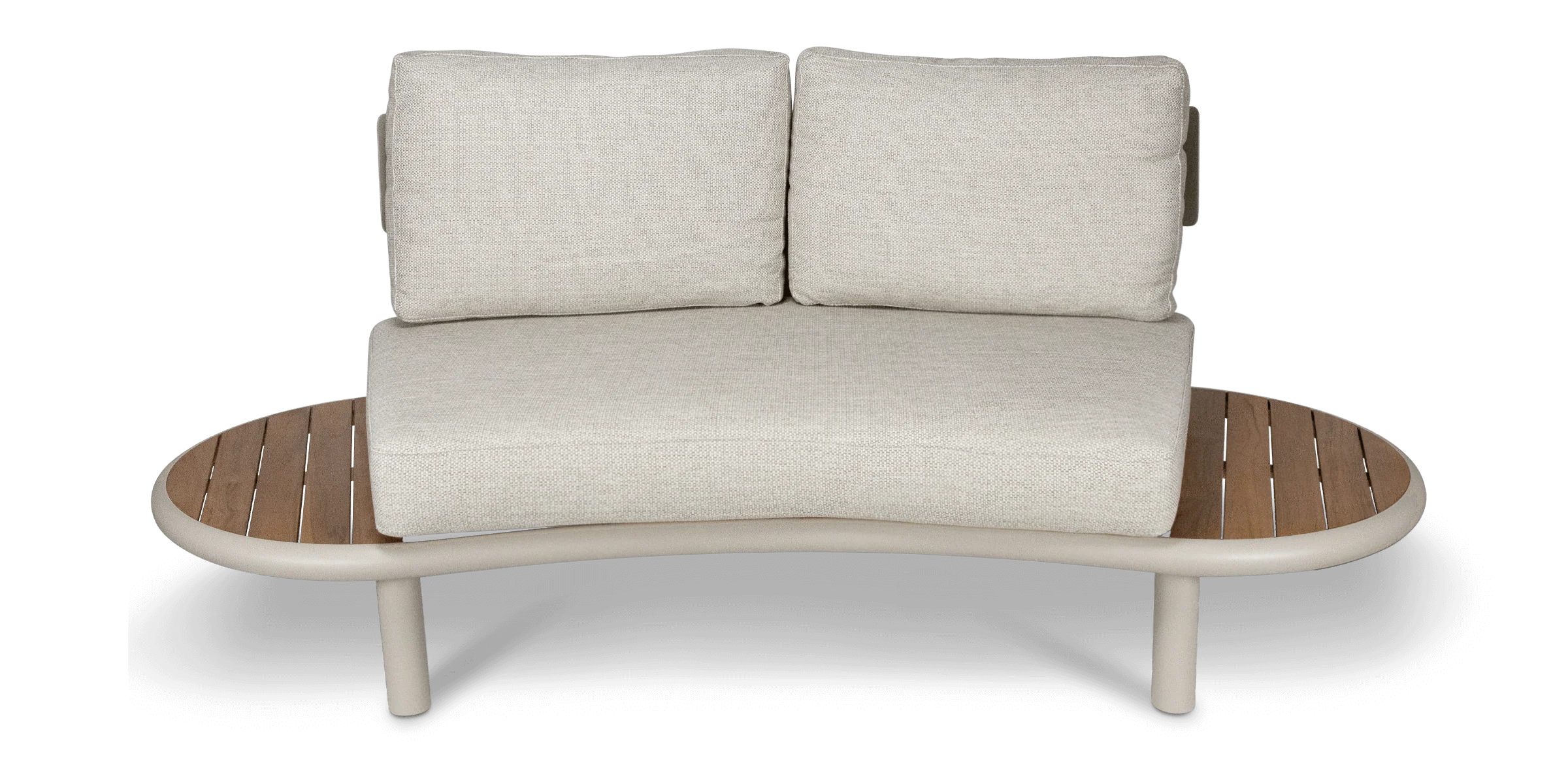 Evolve Curved Lounge 2 & 4 Seater with Coffee and Side Table Set