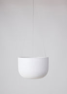 Glazed Earth Hanging Planter White Boucle