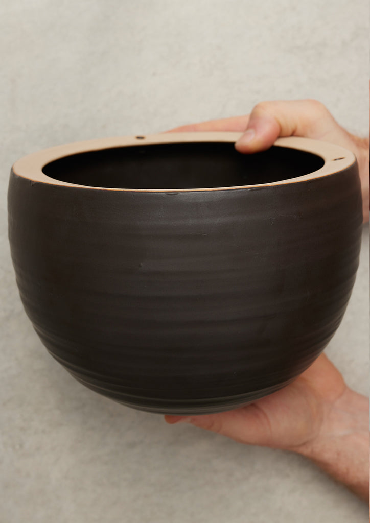 Hanging Spherical Planter Matt Black