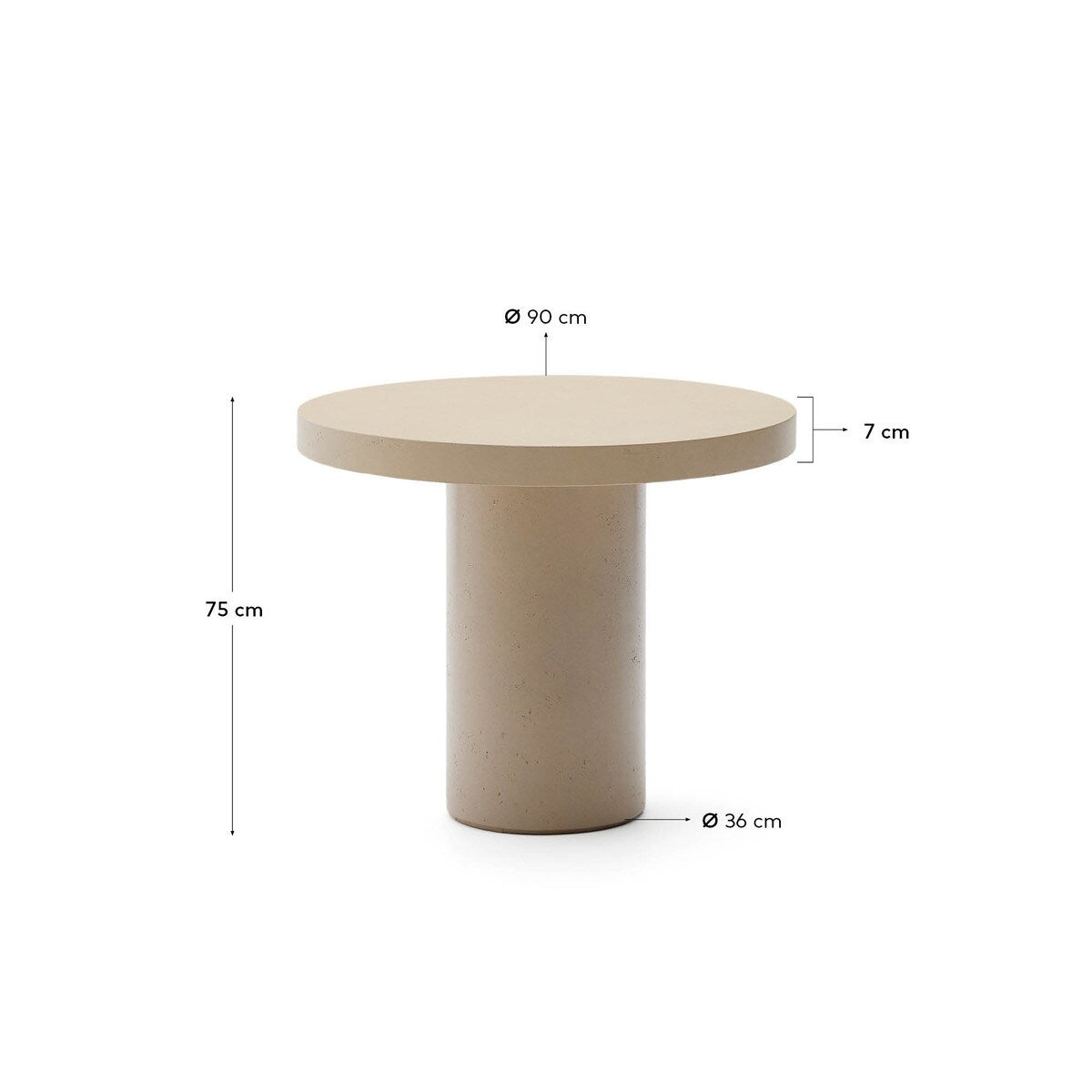 Helios Cement Table - Aegean Sand