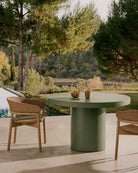 Helios Cement Table - olive leaf