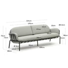 Joncol Outdoor Aluminium Sofa - Sage