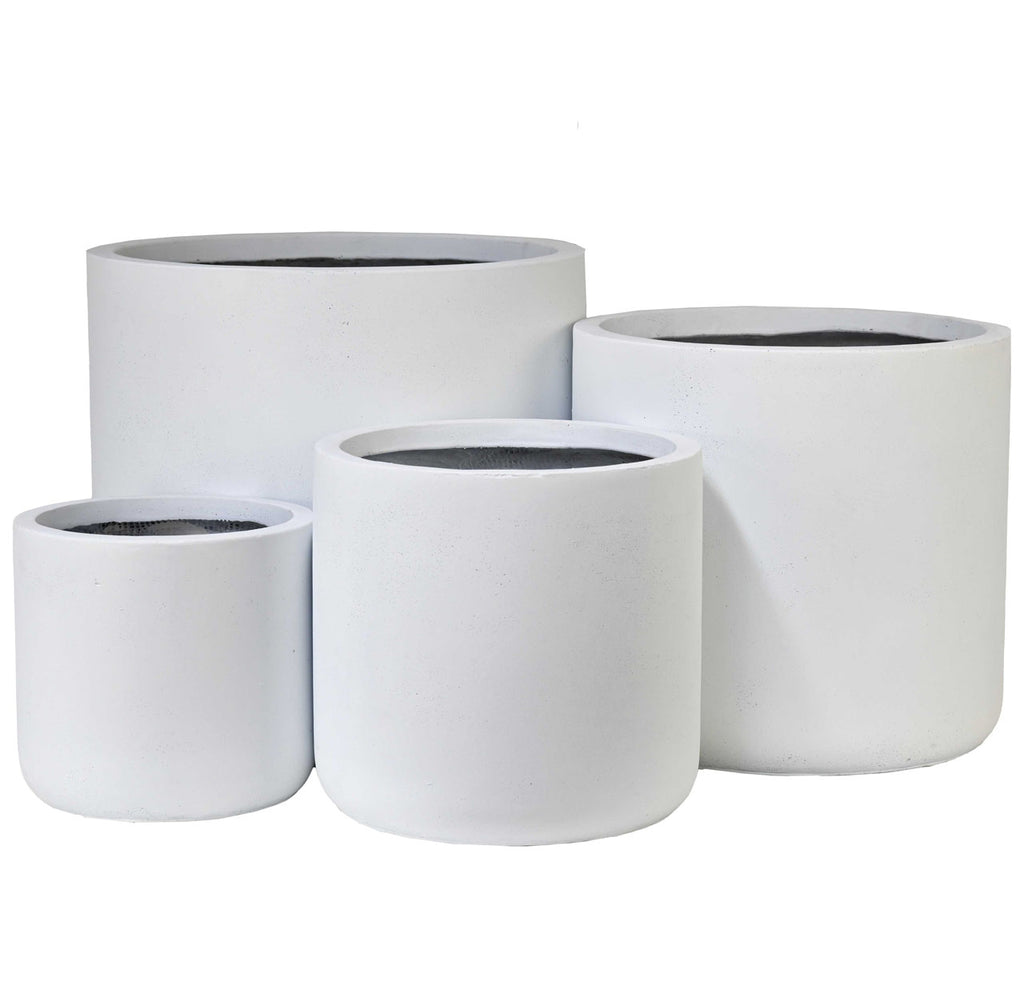 Lightweight Cylinder Pot - White