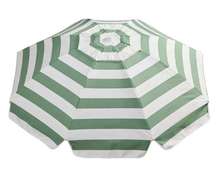 Luxury Beach Umbrella 1.8m Sage Stripe