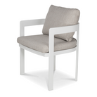 Mykonos Dining Chair in White Aluminium