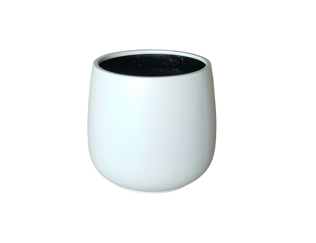 NEW Lightweight Bung Tub Planter Pot in Matt White