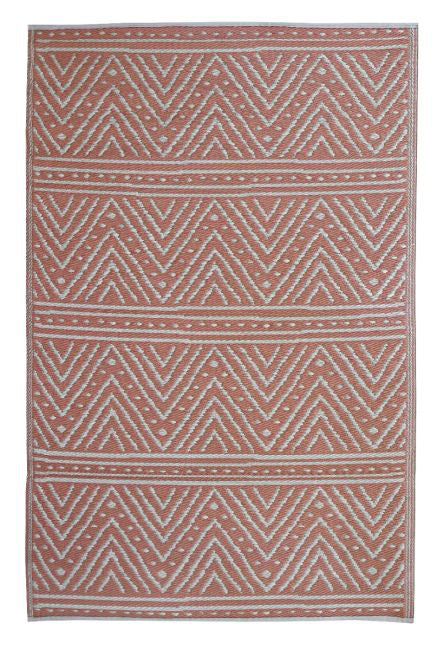 Peach Tribal Recycled Outdoor Rug