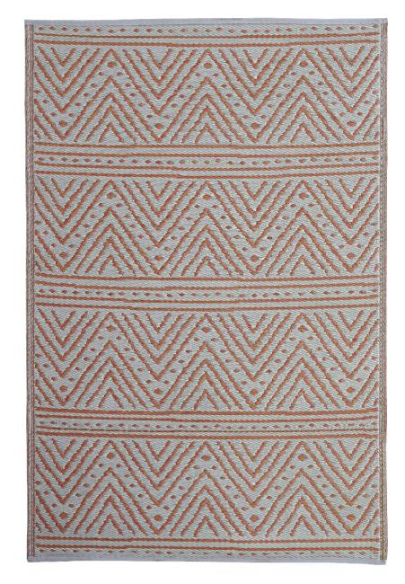 Peach Tribal Recycled Outdoor Rug