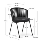 Sardinia Rope Chair - Charcoal