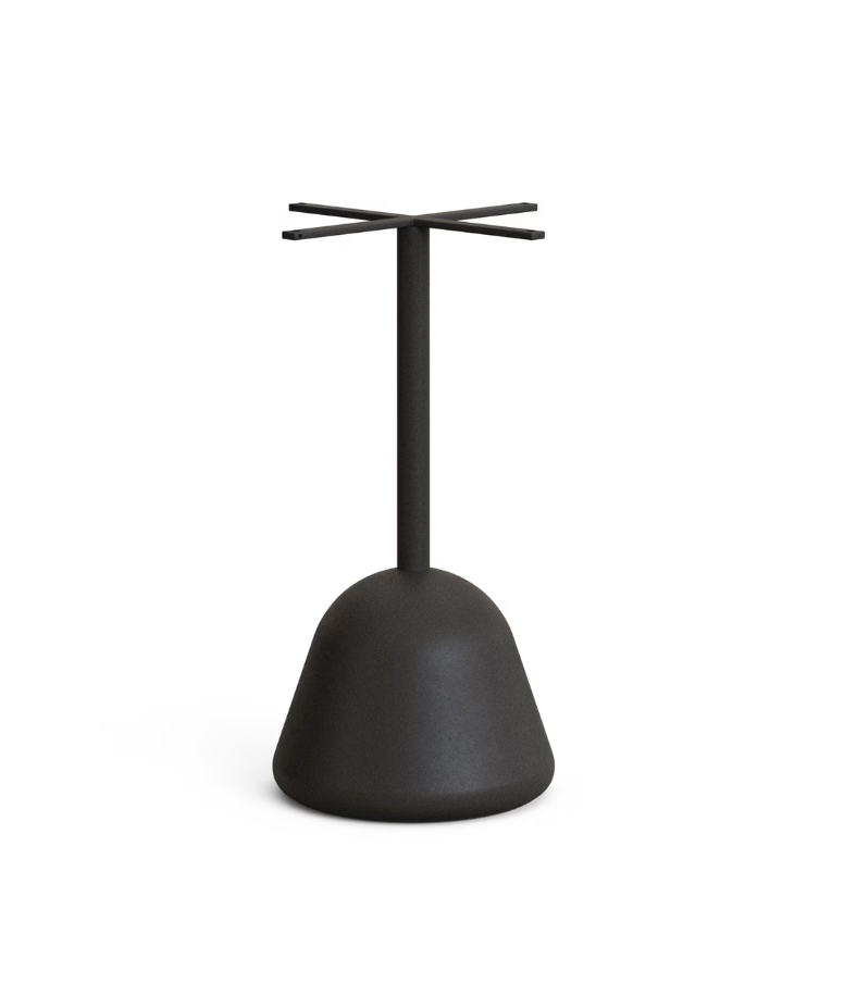 Saura Round Table Black & Dark Acacia Wood