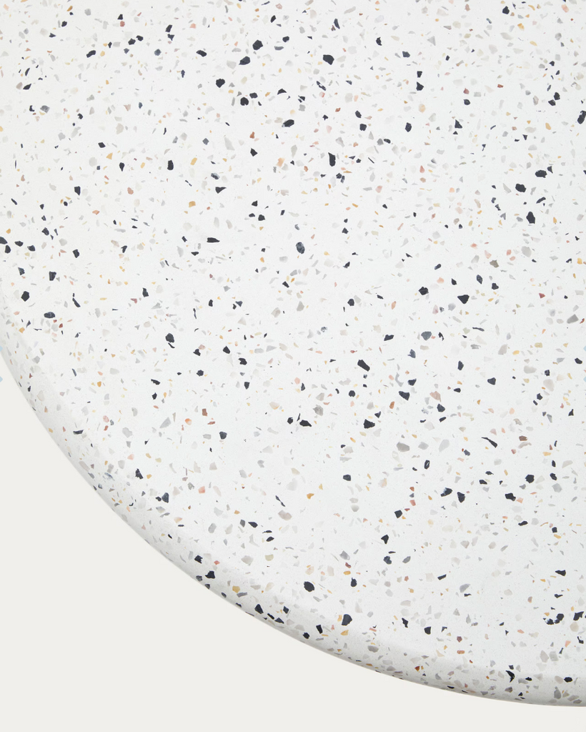 Saura Round Table White Terrazzo