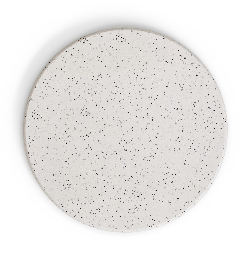 Saura Round Table White Terrazzo
