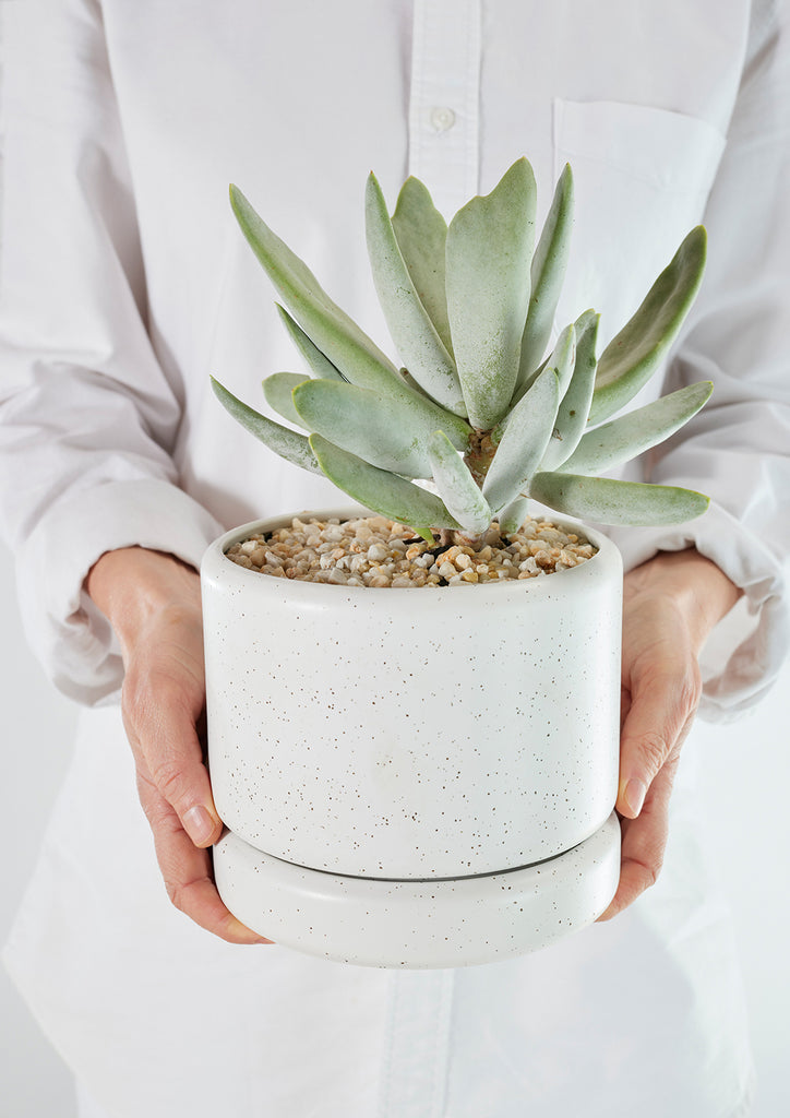 Soft cylinder Pot Small White