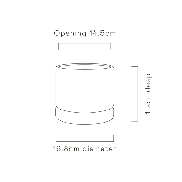 Soft cylinder Pot Small White