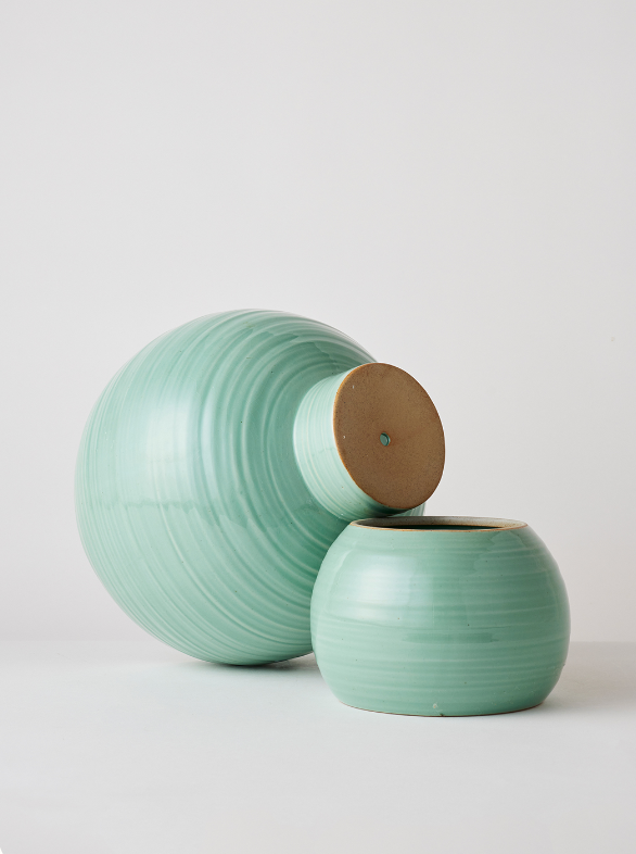 Spherical Planter Celadon Green