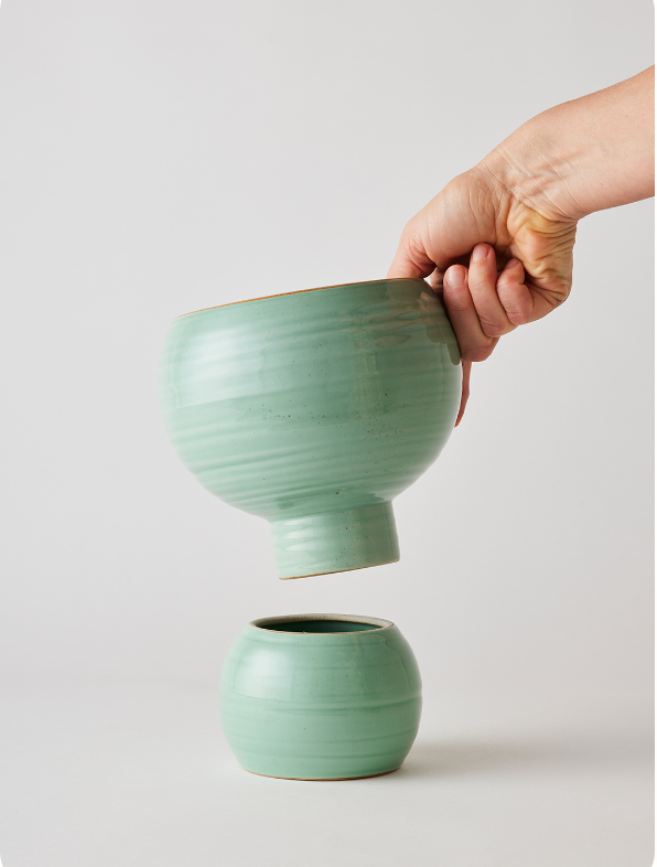 Spherical Planter Celadon Green