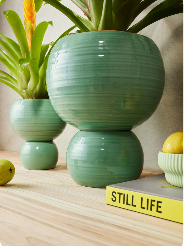 Spherical Planter Celadon Green