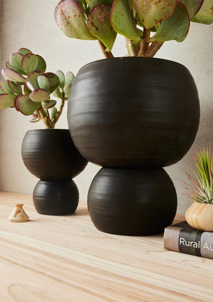 Spherical Planter Matt Black