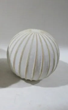 Stripes Terracotta Ball Deco Off White