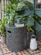Terrazzo Side Table/ Stool Black