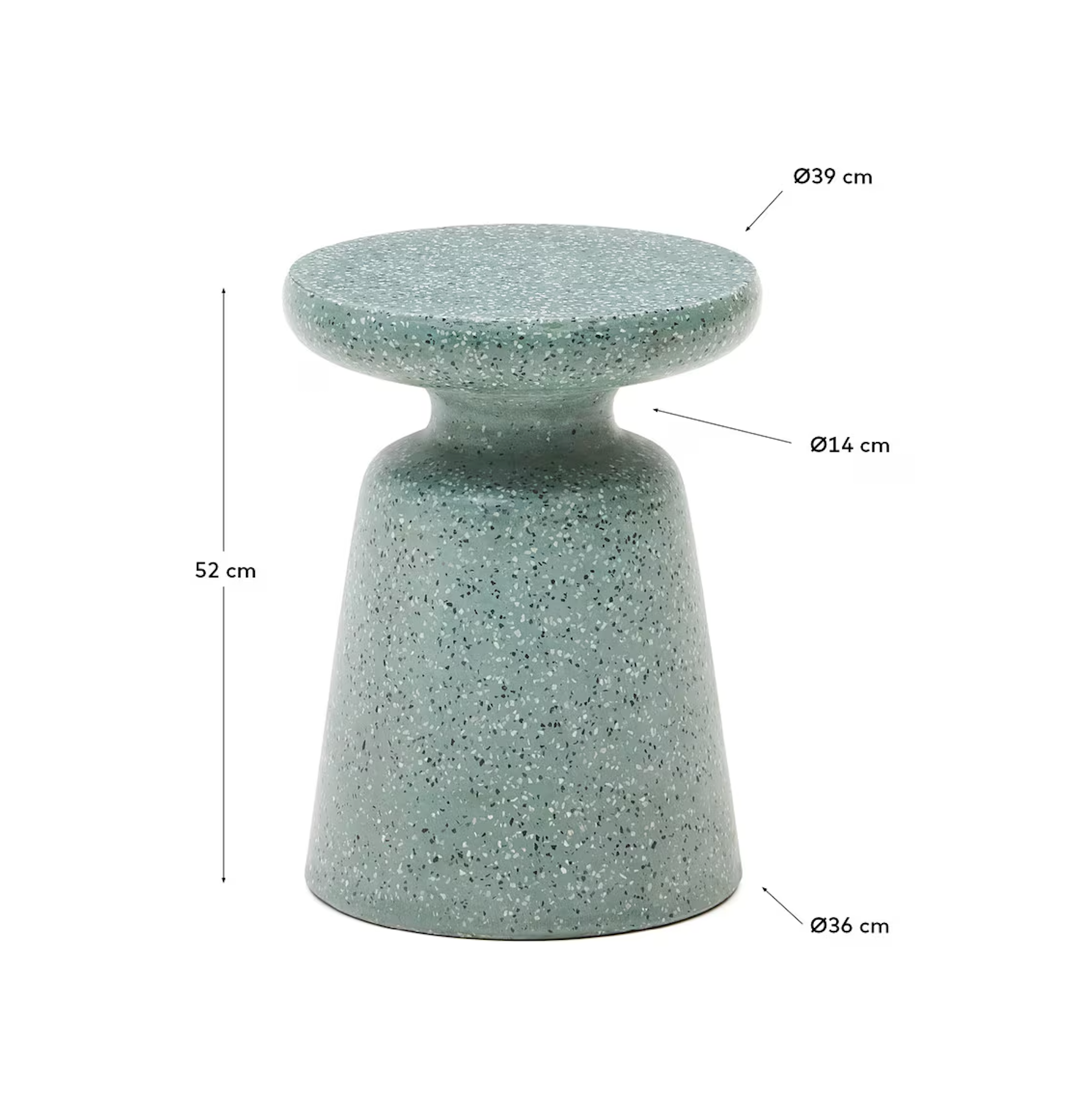 Terrazzo Side Table/ Stool Green