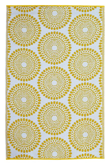 Yellow Daisy Recycled Outdoor Rug