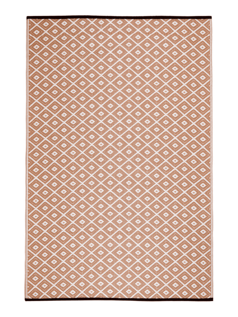Kimberley Beige and White Recycled Plastic Outdoor Rug and Mat