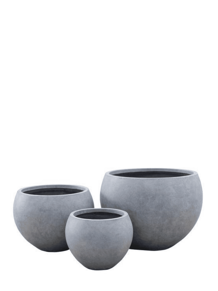 Round Ball Pot Grey - Small